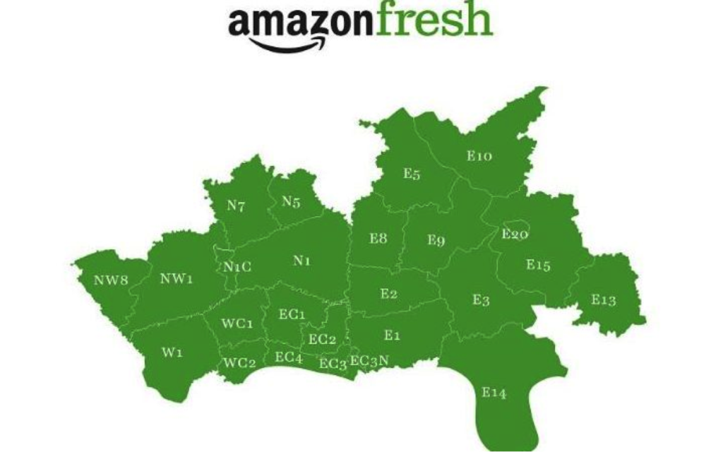 Amazon Prime Now UK - Amazon Fresh Delivery Postcodes