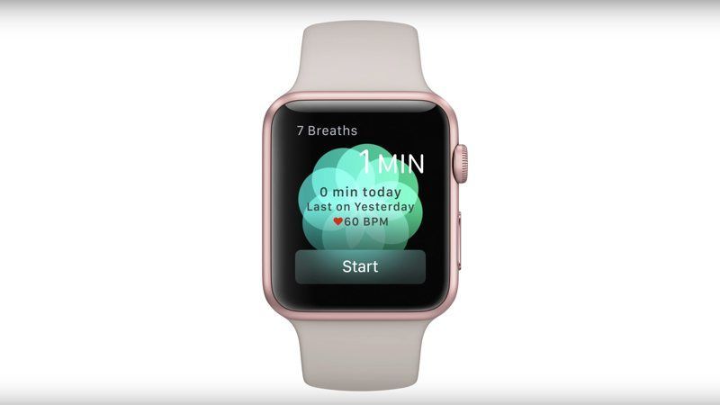breathe app on apple watch 2 with watchos 3