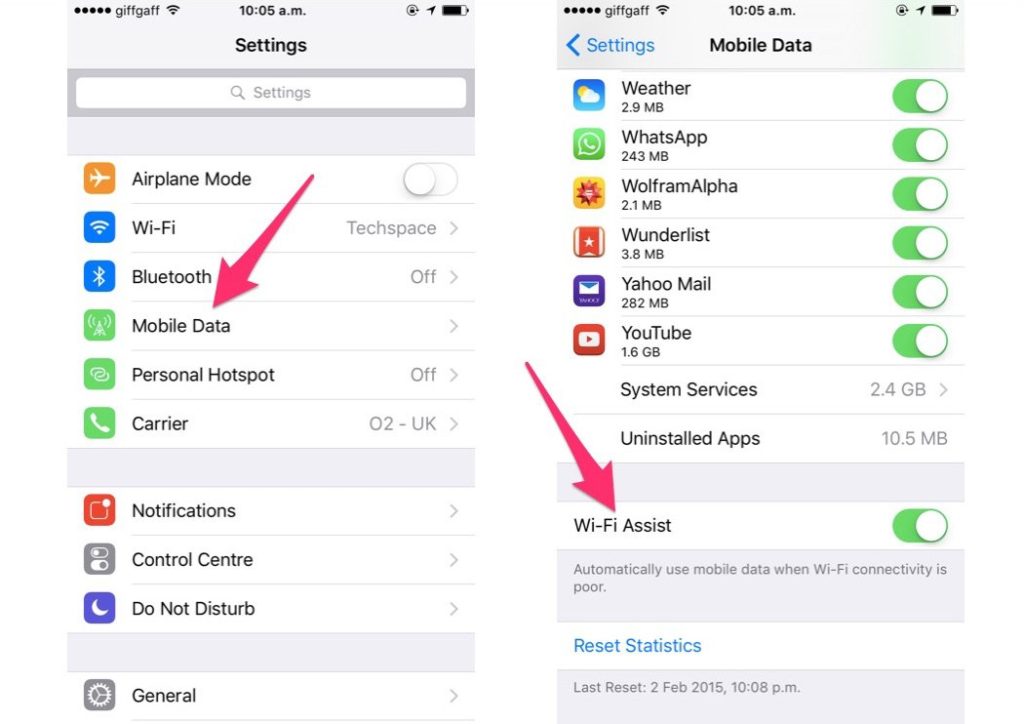 Reduce iPhone data usage