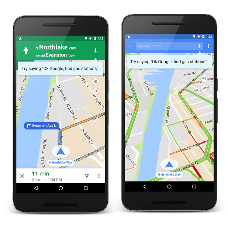 Google Maps with Voice Commands