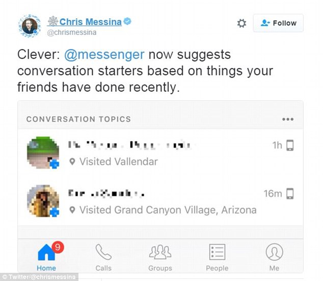 Facebook Messenger - Facebook testing new feature called Conversation Topics