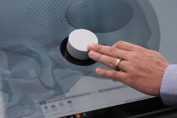 Surface Dial, a haptic-feedback input device for Surface Studio