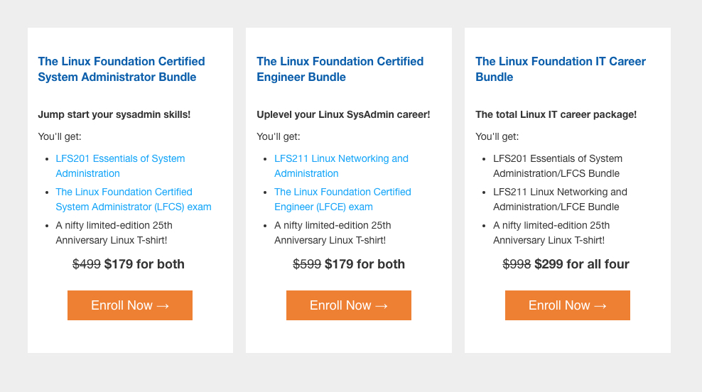 Cyber Monday certification offers from The Linux Foundation