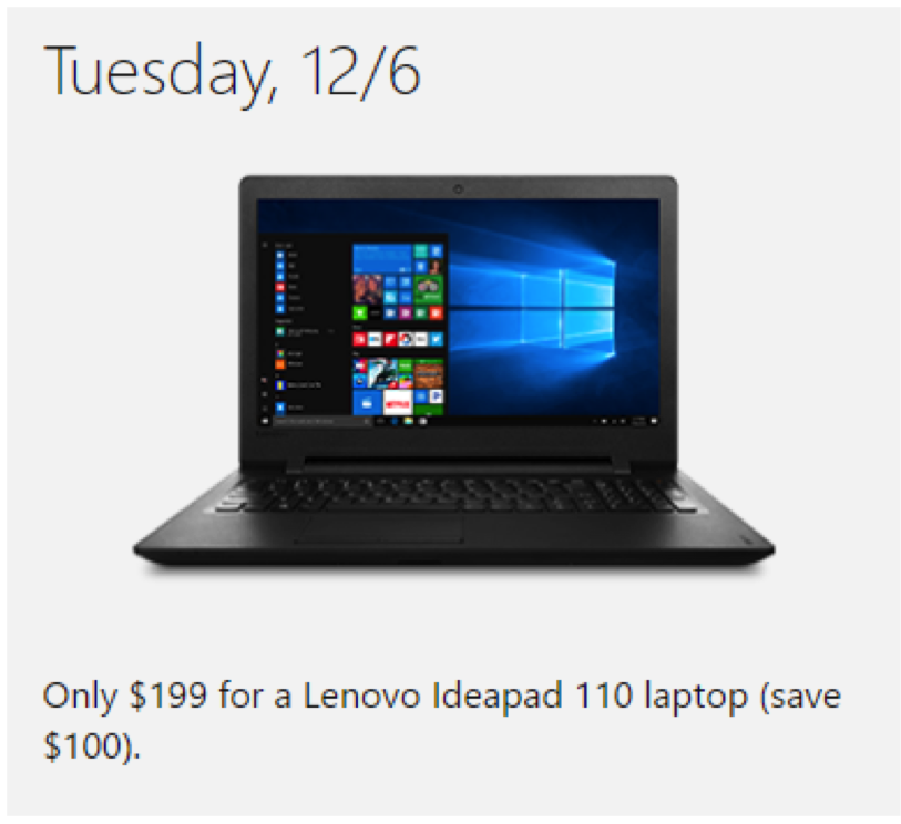 12 Days of Microsoft Deals at Microsoft Store - In-Store and Online