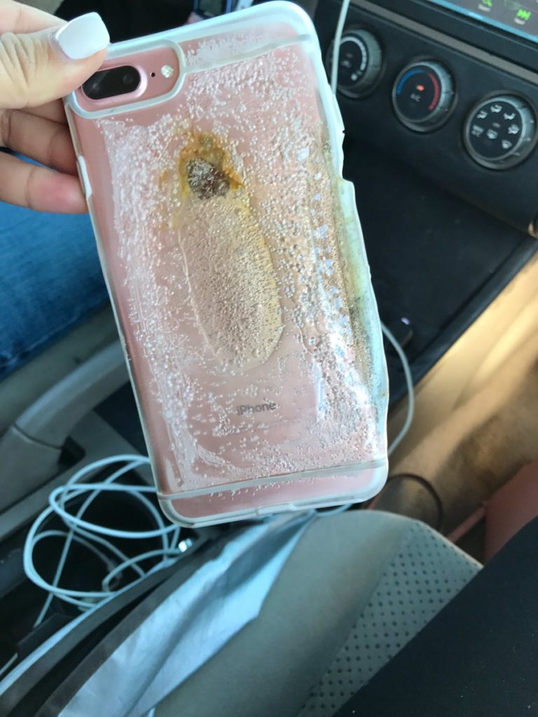 iPhone 7 Plus exploding and smoking
