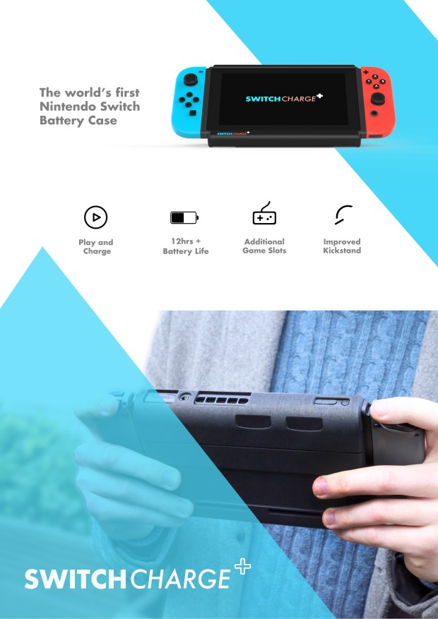nintendo switch battery case switchcharge