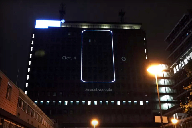 Google Pixel Oct 4 launch - billboard with event advertisement