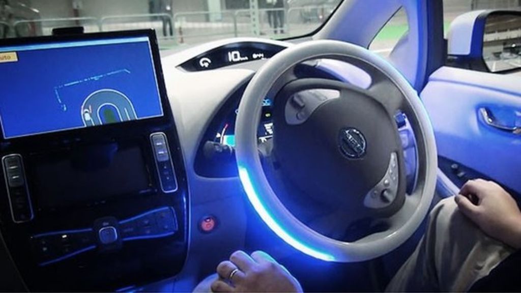 driverless car being tested in Milton Keynes, United Kingdom
