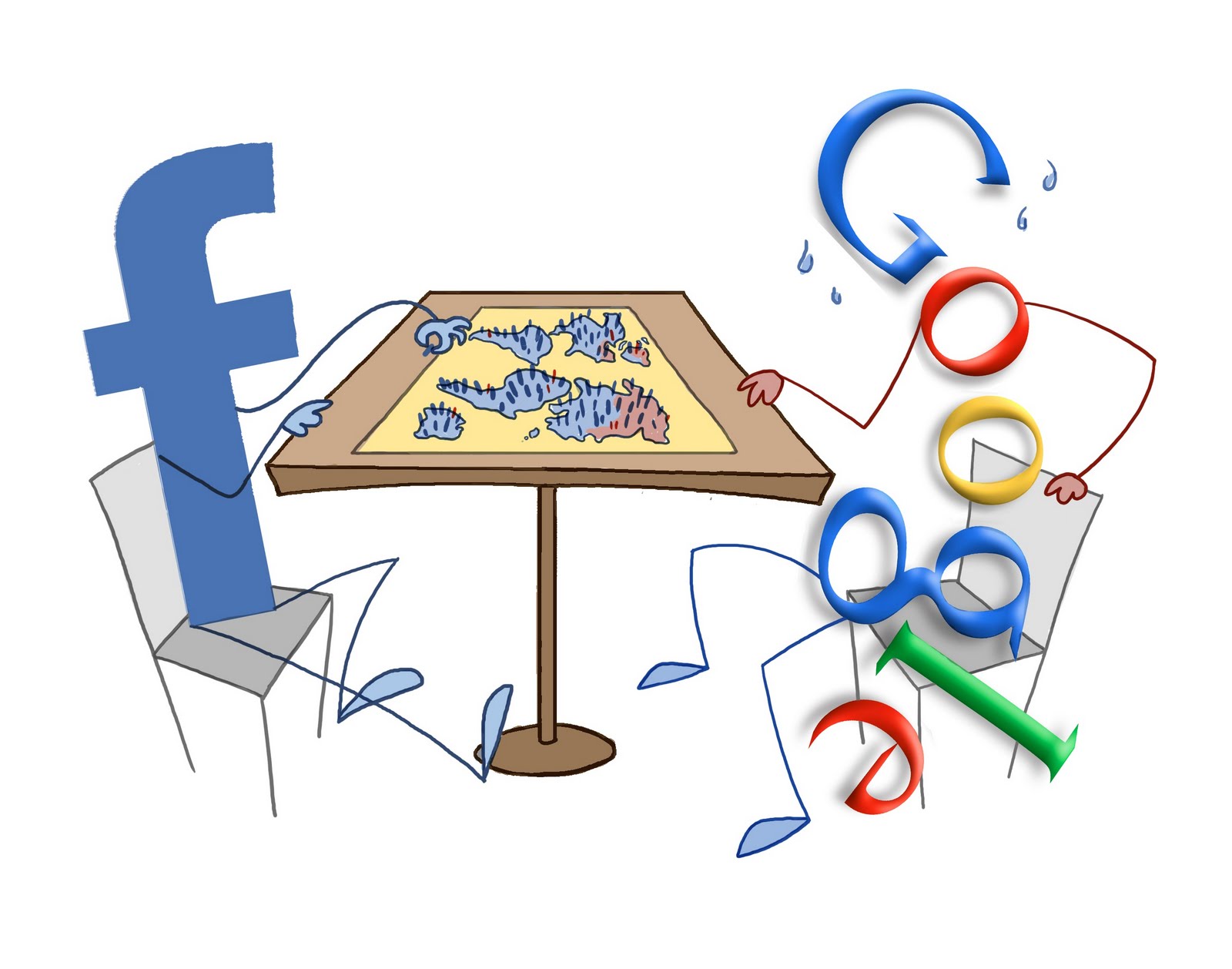 facebook google online advertising war