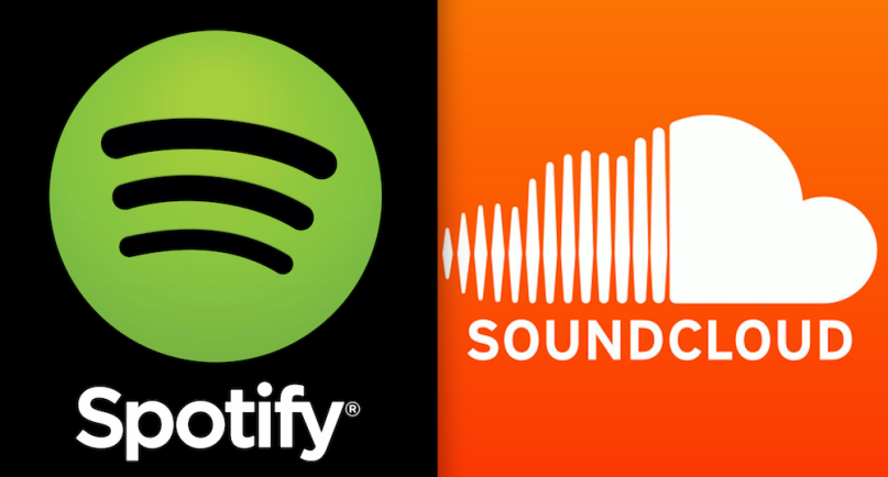Spotify SoundCloud logos
