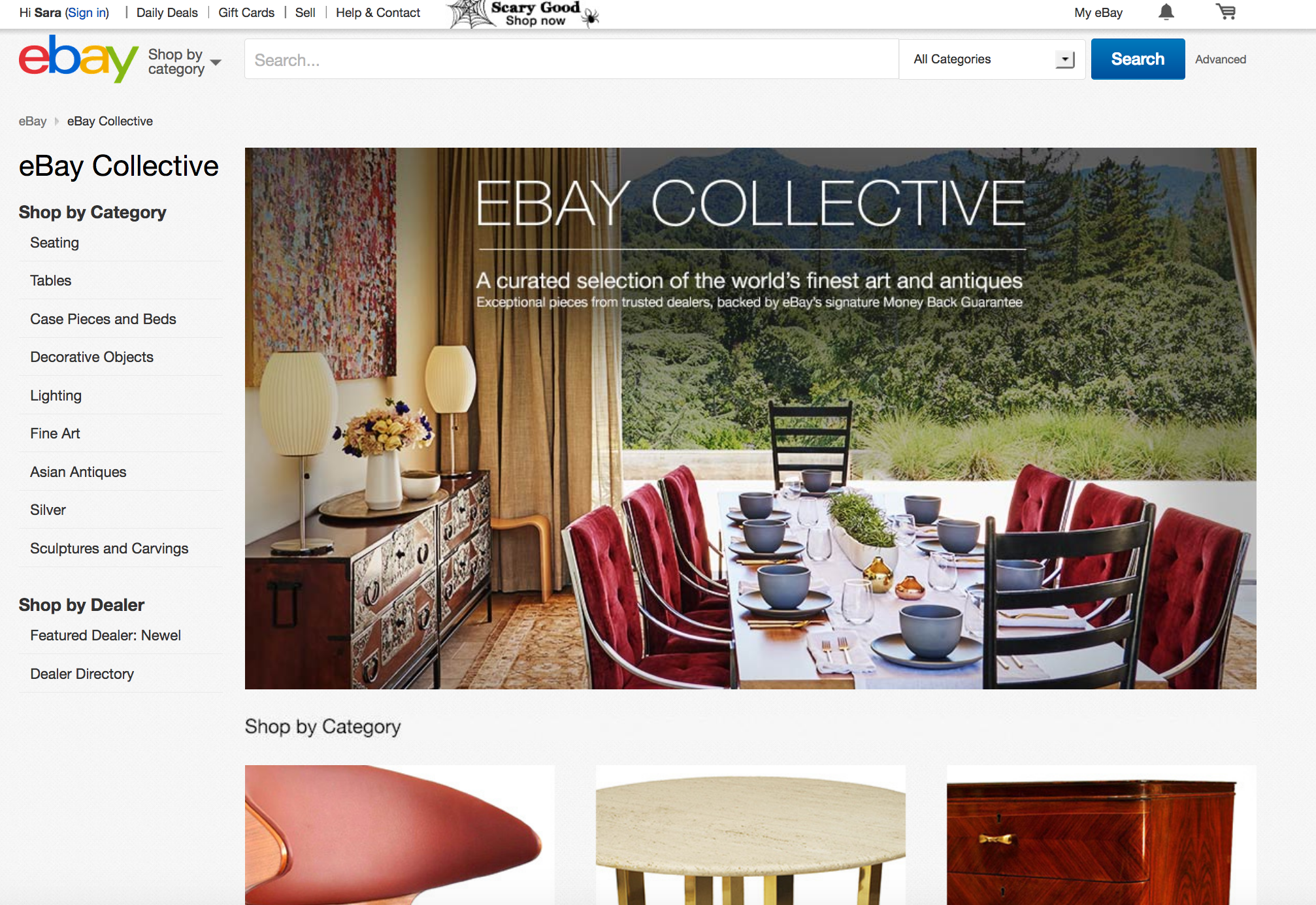 eBay Collective, a new portal for curated antiques, furniture and art