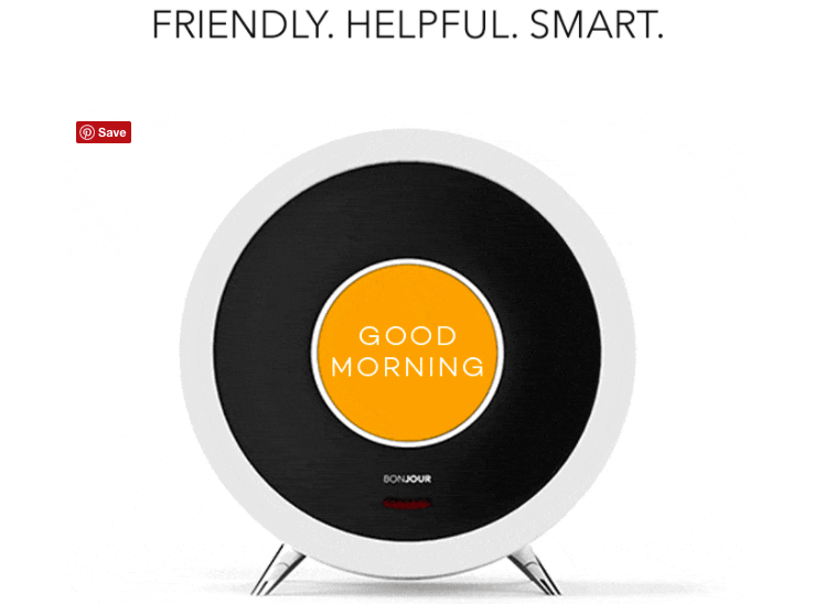 BONJOUR - the smart alarm clock that is voice activated and AI-enhanced