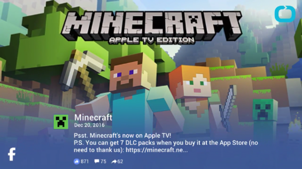 Minecraft: Apple TV Edition on iTunes, $19.99 with Bundled DLC Packs