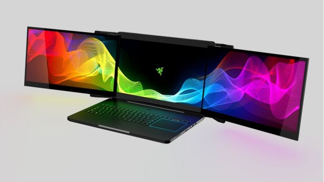 Razer Concept Gaming Laptop with Three 4K Screens Unveiled at CES 2017