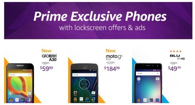 Amazon Prime Phones get two new models from Alcatel and Motorola