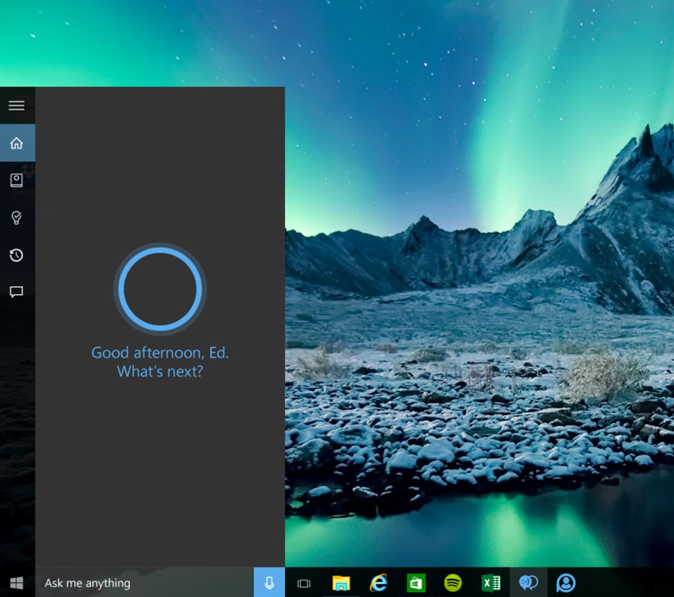 Cortana on Windows 10 for business users