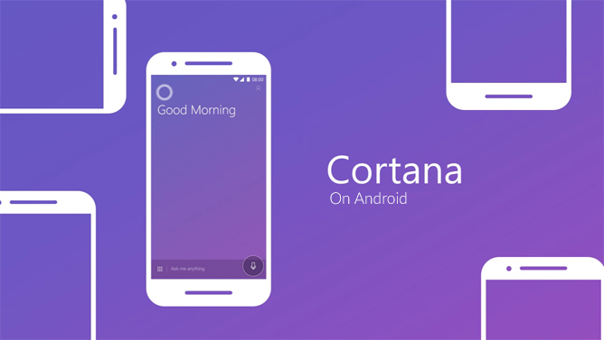 cortana v2.6.0 on android lock screen above the lock