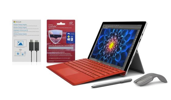 Surface Pro with accessories