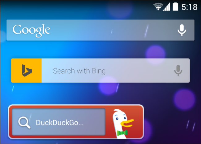 Google Chrome search widget promo dialog
