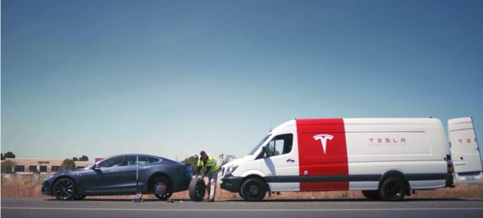 Tesla Norway Mobile Service Van