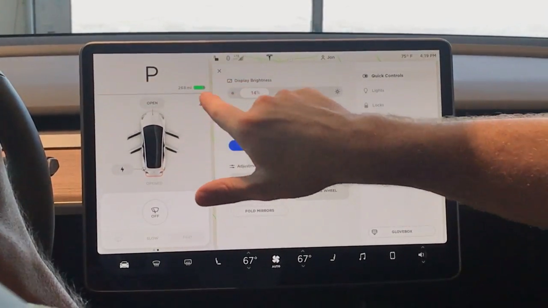 Model 3 touchscreen Tesla Software