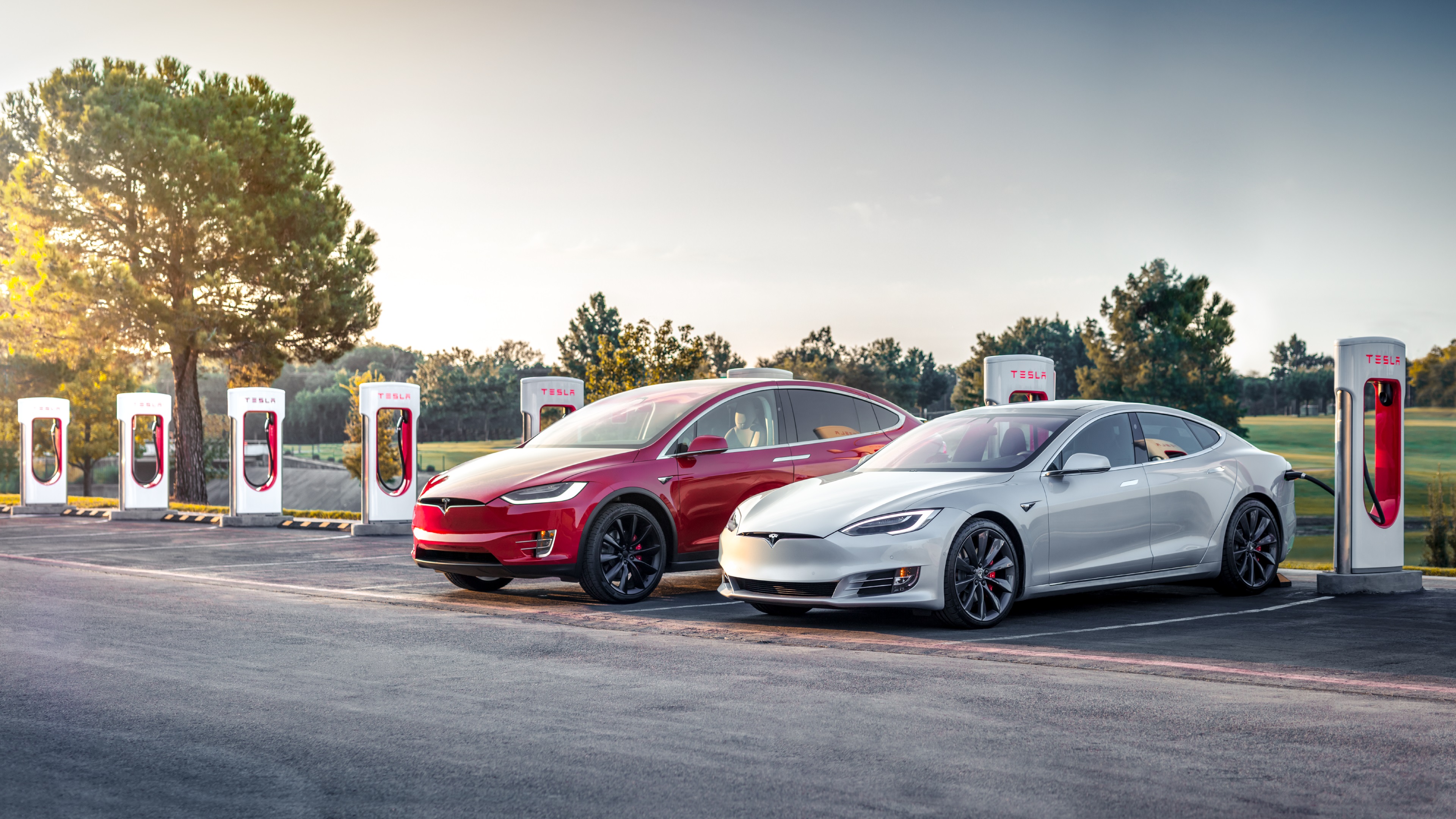 Model S & X Charging at Arlington Texas Supercharger