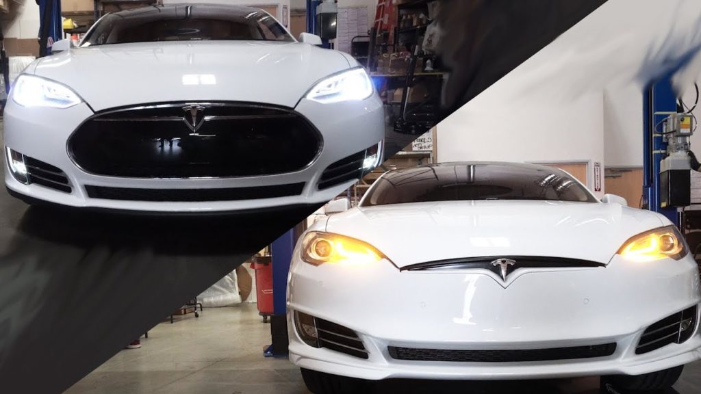 Tesla Model S front fascia change in 2016